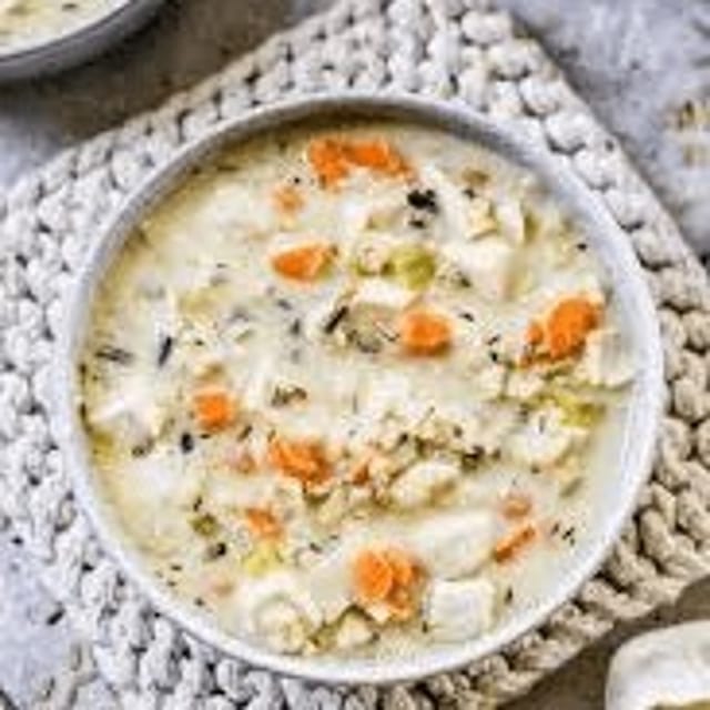 Creamy Chicken and Wild Rice Soup.