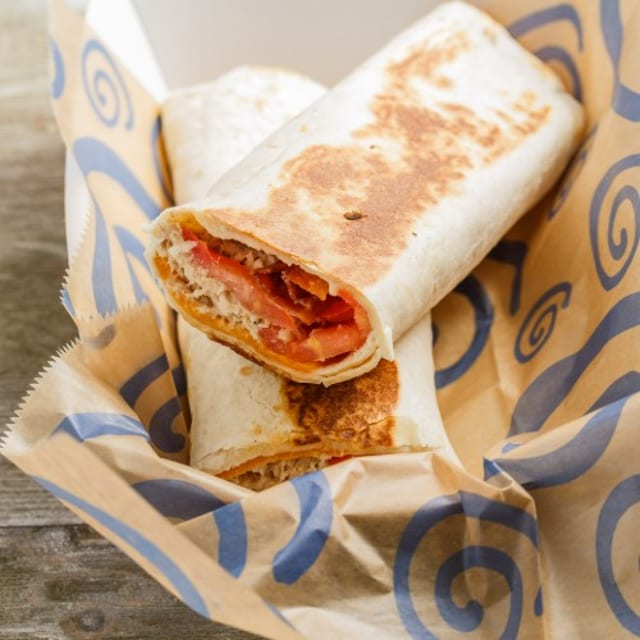 Classic Tuna Melt Hot Pressed Sandwich Wrap.