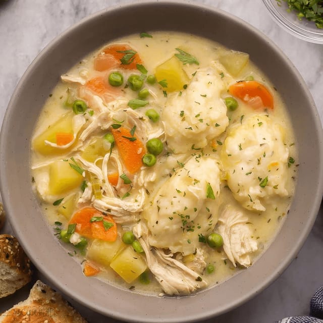 Chicken and Dumplings Soup.