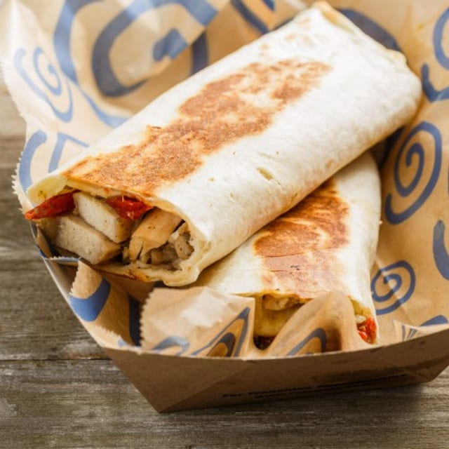 Pesto Chicken Hot Pressed Sandwich Wrap.
