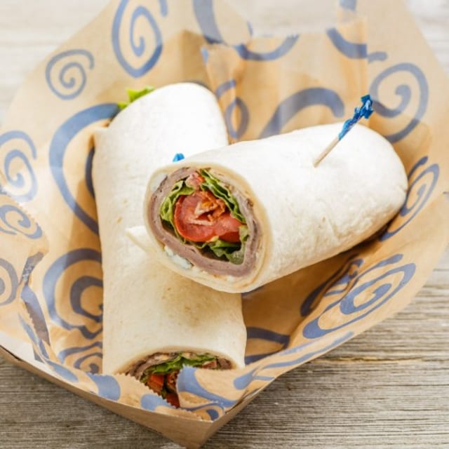 Black & Bleu Club Sandwich Wrap.